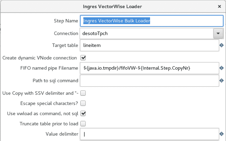ingres vectorwise loader