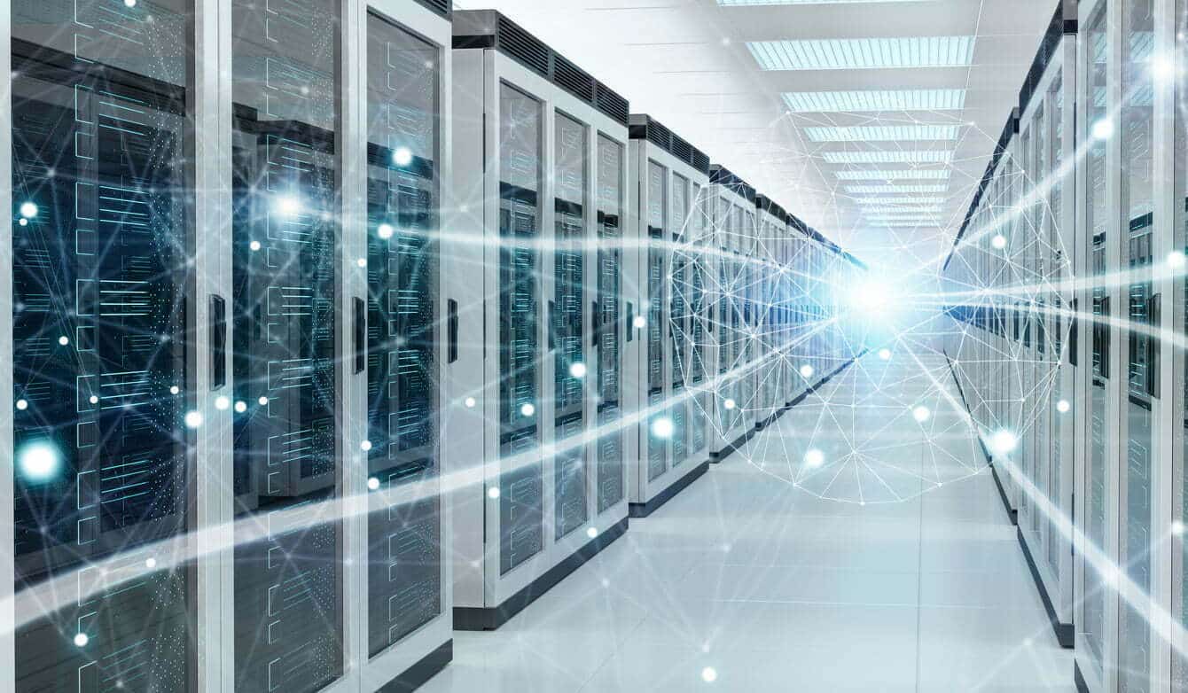 Centre d'échange de données et de connexions cybernétiques 3d Rendering
