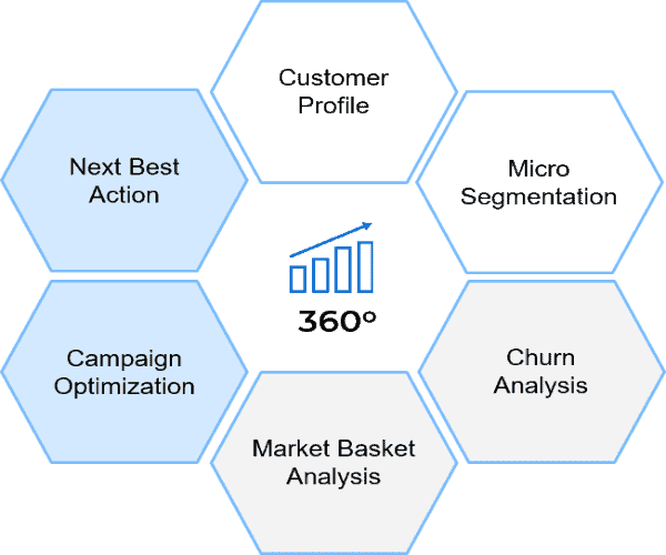 Customer 360 circle representation