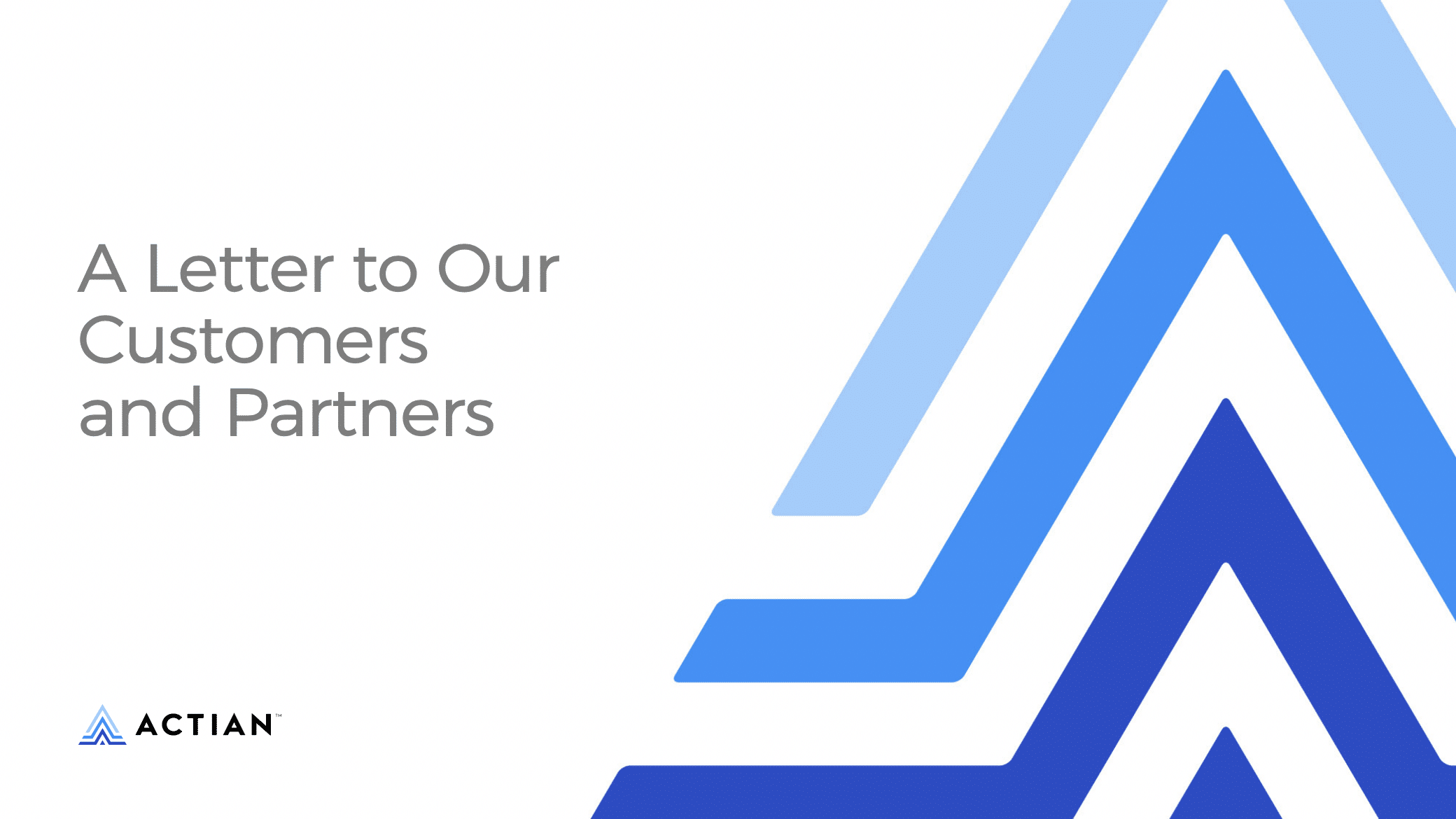 actian logo and open letter to customers and partners