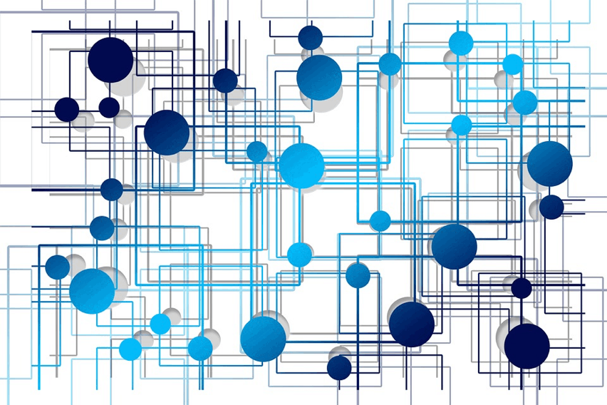 circles depicting data processing