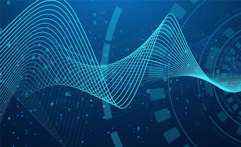 Digitale Wellen und Binärcode für big data