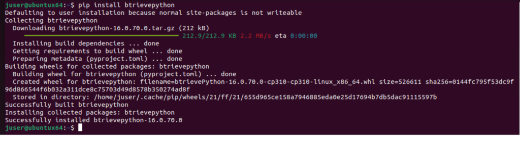 btrieve python instalado