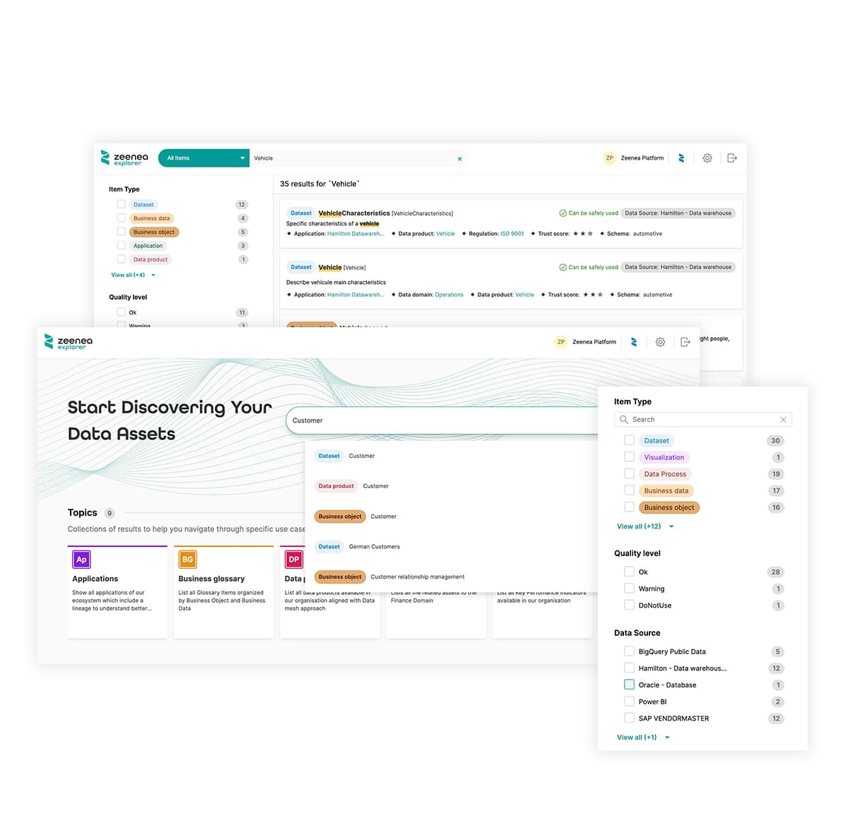 the data intelligence platform data governance tool with smart search and filtering for efficient data asset discovery