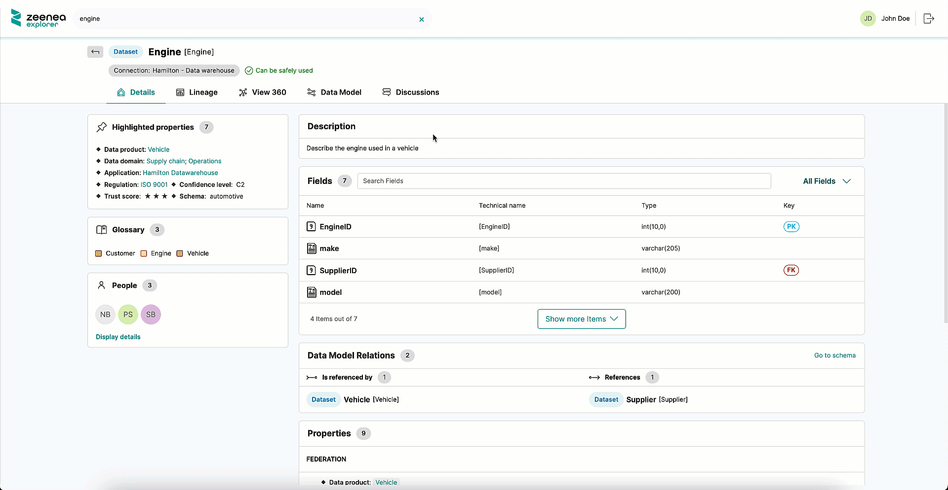 animated view of actian Explorer showing collaborative data sharing with the discussion feature