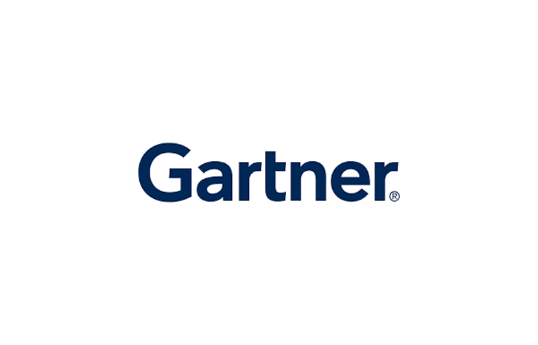logotipo blanco de Gartner