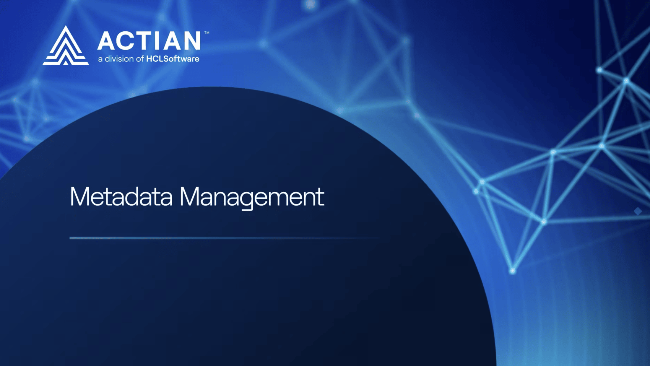 actian explained metadata management