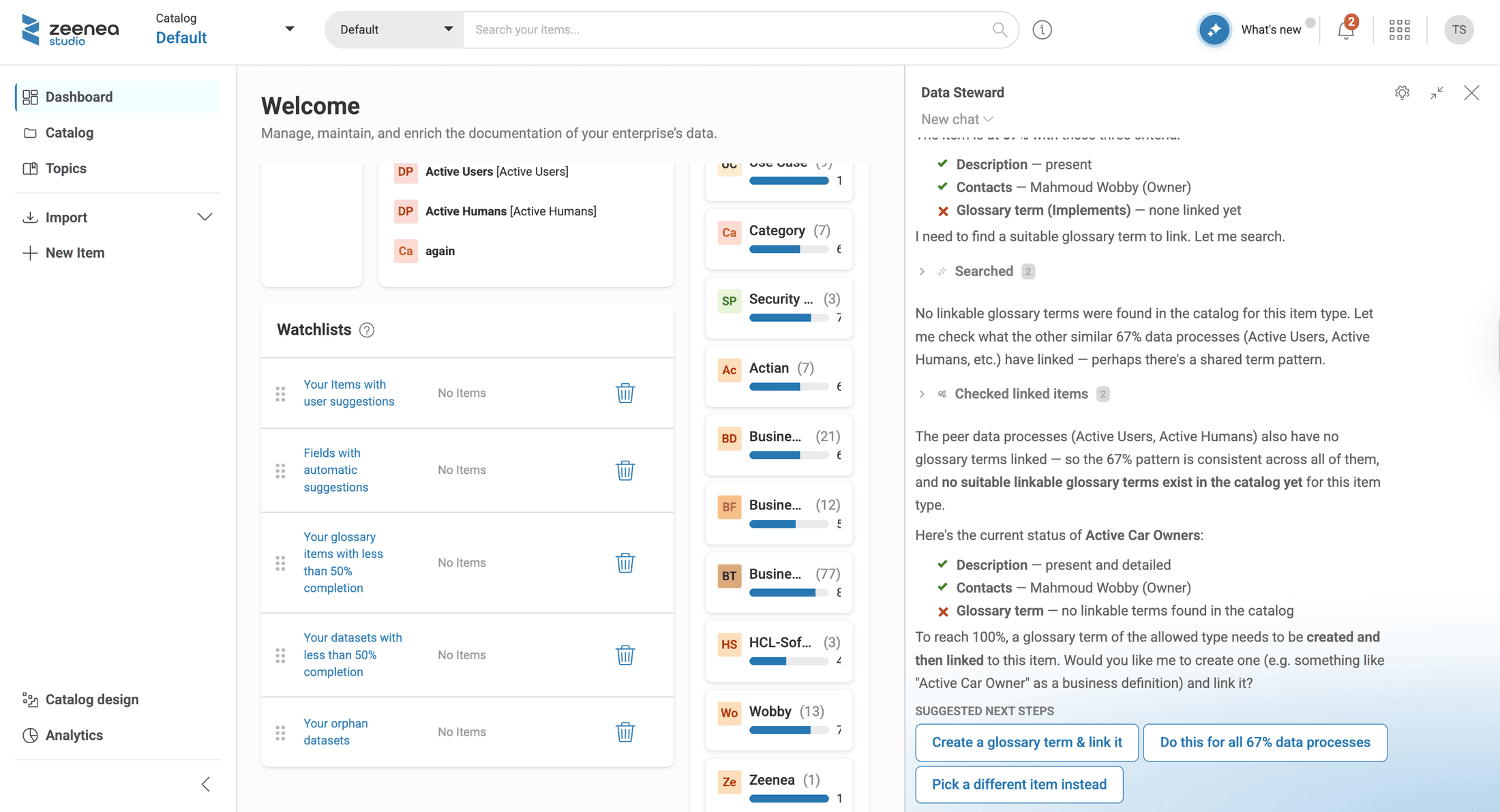 data steward chat