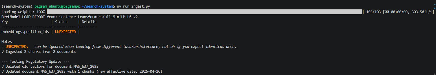 ingestion and update