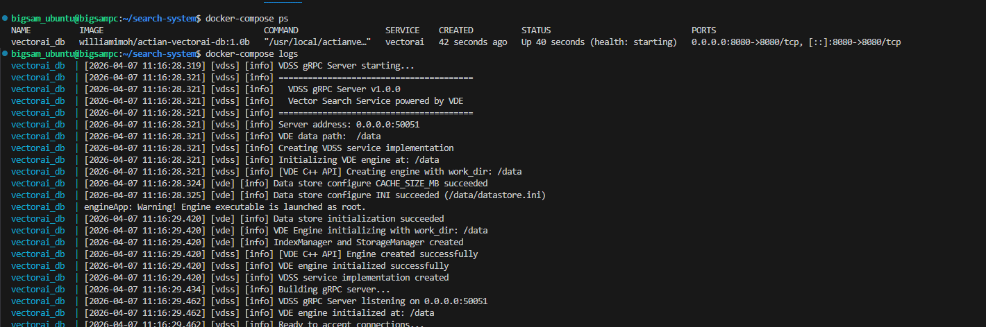 terminal output display