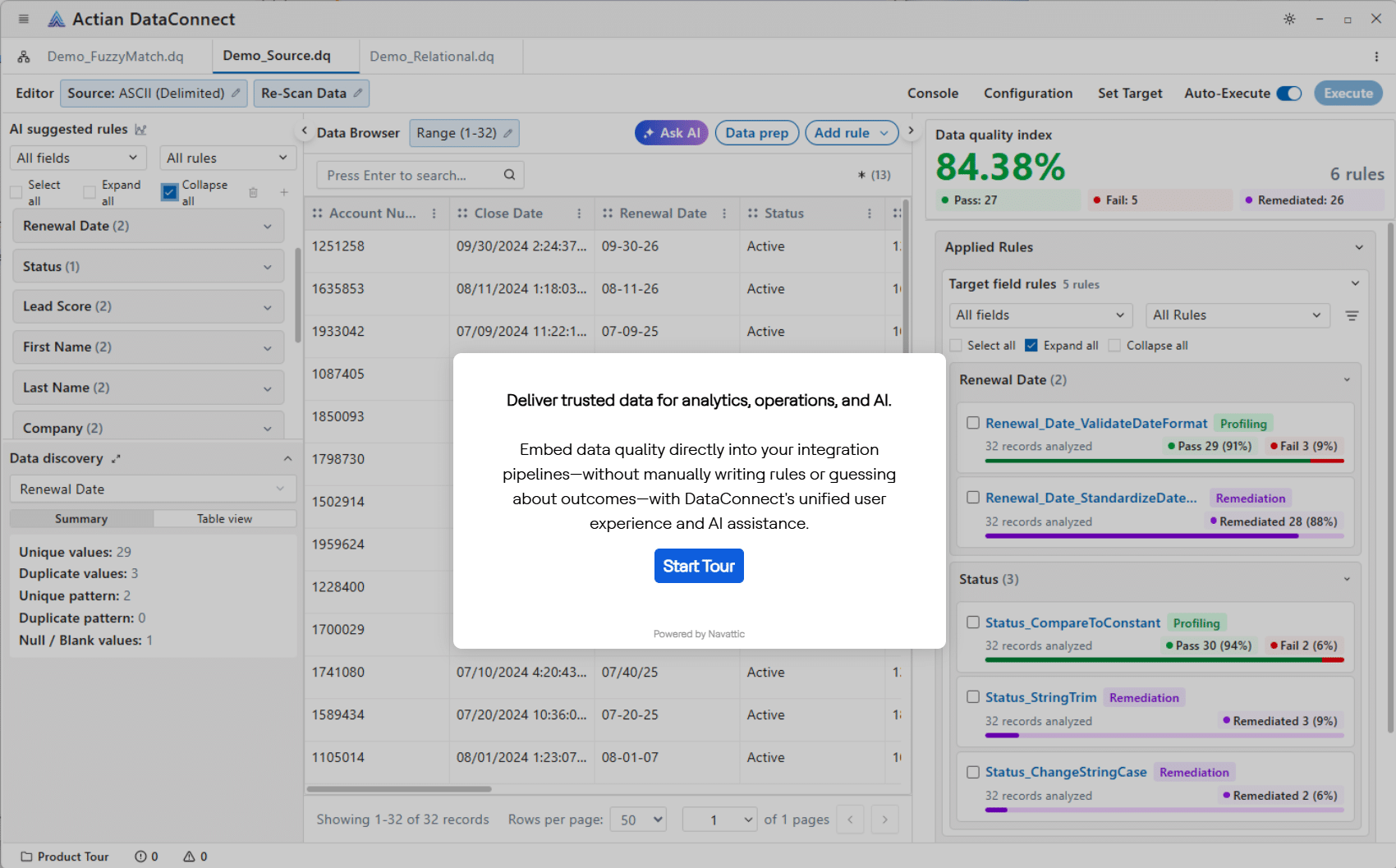 Vignette de la visite guidée de Dataconnect