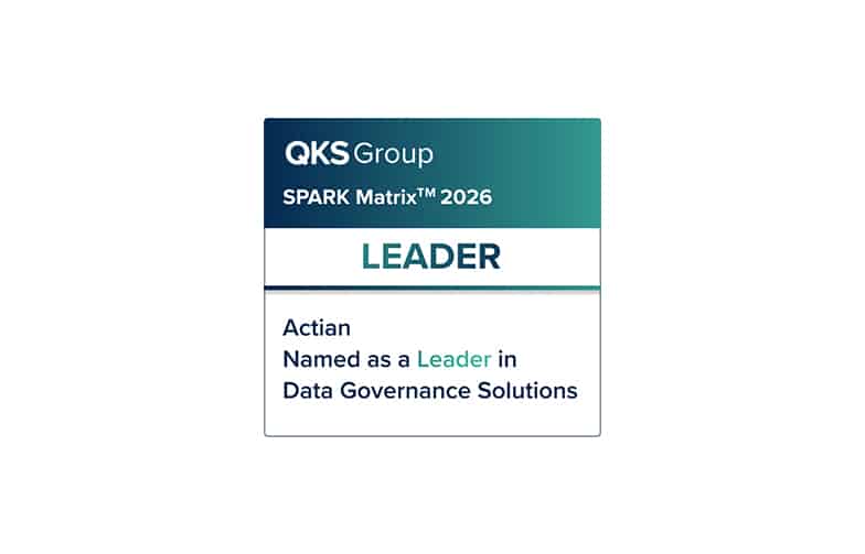 Actian leader in 2026 QKS SPARK Matrix for Data Governance Solutions