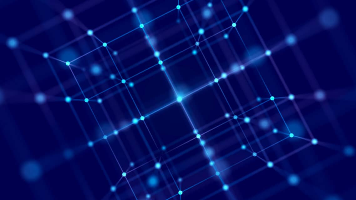 luces azules para mostrar la base de datos vectorial