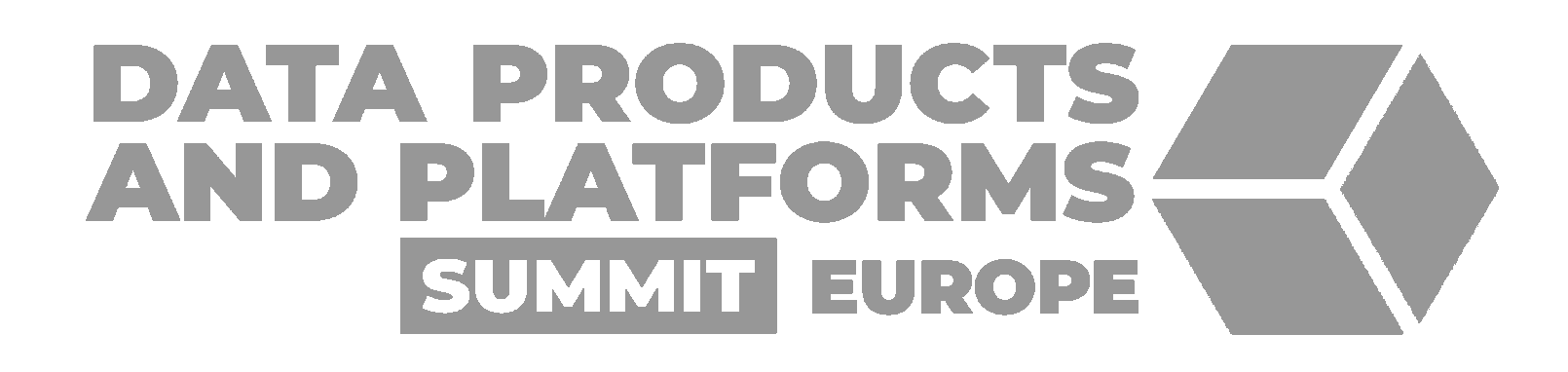 Data Products and Platforms Summit Europe grayscale logo