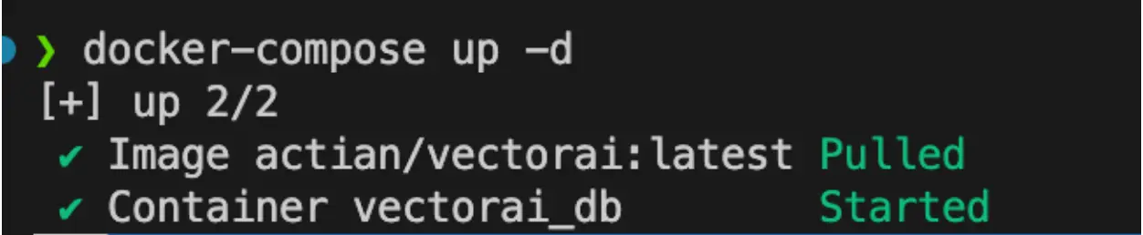 docker-compose up -d